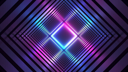 Wall Mural - 3d rendered illustration of an abstract neon background