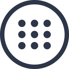 Poster - Website navigation menu icons. Hamburger menu symbol. Flat website menu icons with rounded and sharp edges.