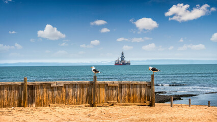 oilrig in the ocean