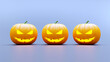 Pumpkins for Halloween. 3d render