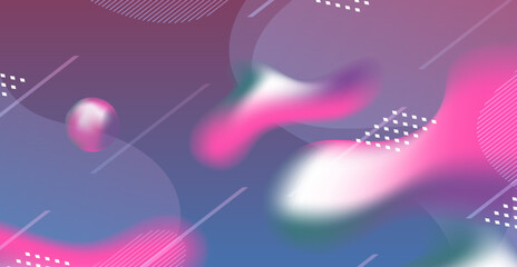 3D Liquid background with gradient shapes. Blurred gradient mesh shapes form the composition. Futuristic background design. Dynamic colored shapes and lines.