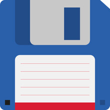 Computer Floppy And Old 3.5 Inch Disk
