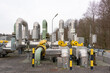 Rohre einer Gasspeicheranlage zur Gasversorgung der Bevölkerung in der Nähe von Kiel