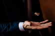 © Anton - Human hand holding a ring inside on white background