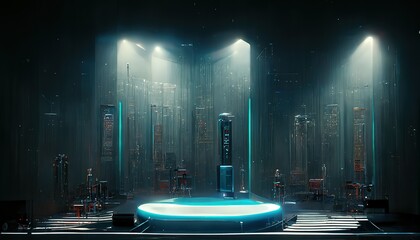 Poster - The modern laboratory is filled with cutting-edge devices. 3d illustration
