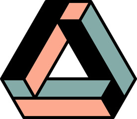 Sticker - impossible geometry geometric logo