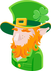 Wall Mural - Leprechaun Man Avatar People Icon