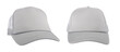Grey baseball cap isolated without shadow  white background