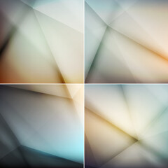 Wall Mural - smooth blurry lines backgrounds collection - abstract lightd backgrounds set