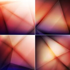 Wall Mural - set of smooth vector abstract geometric backgrounds