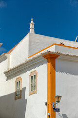 Wall Mural - view of cubic houses and sandbank in Olhao, Algarve, Portugal