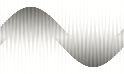 Fototapete - Abstract art geometric background with vertical lines. Optical illusion with waves and transition.