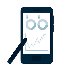 Poster - smartphone with financial chart