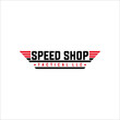 © Dwi - vector speed shop text logo