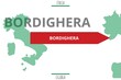 Bordighera: Illustration mit dem Namen der italienischen Stadt Bordighera