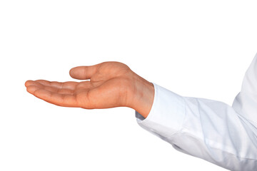 Wall Mural - gesture series: businessman holds out his hand.
