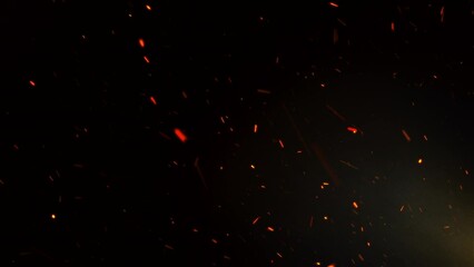 Wall Mural -  Fire Sparckles and Enmber Particles Loop Backgrounds