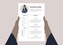 A Police Officer Job Application, A CV Template, A Young Character Wearing A Uniform