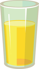 Sticker - Lemonade cartoon icon. Fresh lemon juice in glass