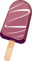 Wall Mural - Berry ice cream bar. Frozen sweet on stick