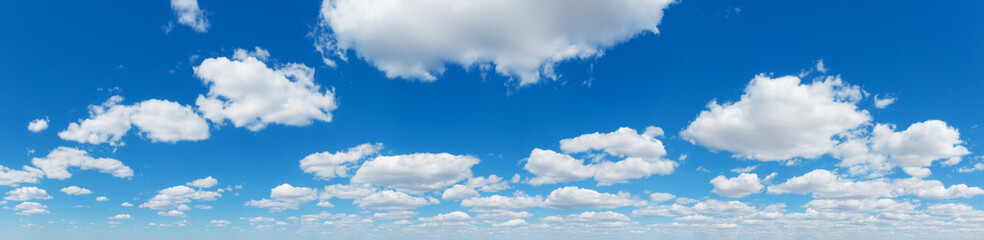 Wall Mural - panorama blue sky and white clouds. bfluffy cloud in the blue sky background