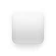 © molaruso - White abstract app icon, blank button template with realistic shadow and transparent background for design concepts, web sites, user interfaces, UI, applications, apps, mock-ups. Vector illustration.