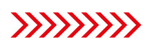 Arrow Chevron Icon. Set Red Arrows Symbols. Blend Effect. Vector Isolated On White Background.