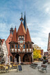 The town-hall of Michelstadt on a sunny day in fall