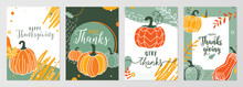 Thanksgiving Autumn Card Vector Background. Fall Harvest Patterns With