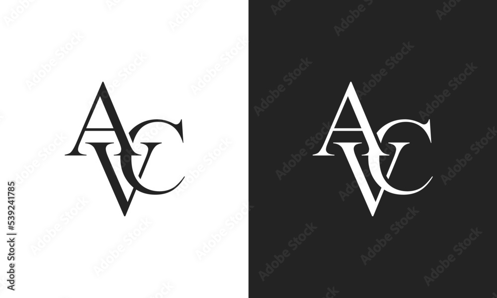Cva Lettering AVC, CVA, VCA letters luxury initial letters monogram logo icon Stock ...