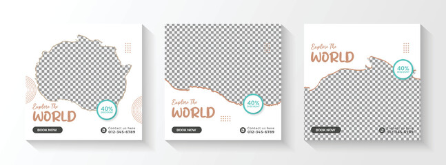 adventure social media post & travel promotion banner template travel social media,social media sale