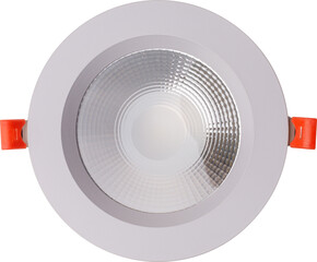 LED COB light. Flat LED light panel isolated with white background. led square dowlight lighting