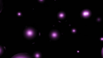Poster - 3d metal balls moving in space. Design. Glitter of metal balls moving in dark. Stream of metal balls in air on black background