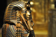 Golden sculpture of a pharaoh from a burial chamber of Tutankhamun