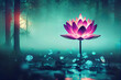 glowing crystal lotus flower