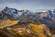 Grossglockner road and dramatic mountain range landscape at dawn, Austria alps
