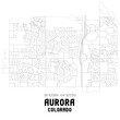 © Rezona - Aurora Colorado. US street map with black and white lines.