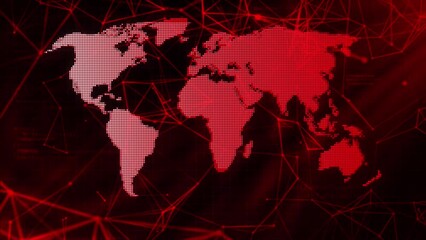 Poster - red background with shadow. motion. dark transparent chart with emerging territory in abstraction.