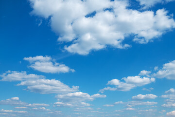 Wall Mural - white clouds in blue sky.