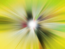 Yellow, Brown, Colorful, Bright Speed Lines. Motion Blur Background Graphic Style. The Light Speeds From The Center Of The Image And Radiates To The Side.