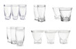 © New Africa - Set with shot glasses of vodka on white background
