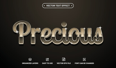 Wall Mural - Precious Editable Vector Text Effect.