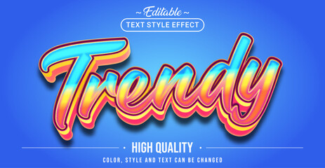 Editable text style effect - Trendy text style theme.