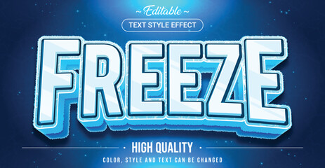 Poster - Editable text style effect - Freeze text style theme