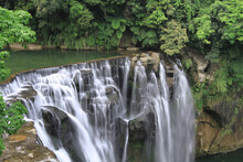 The Landscape Of Shifen Waterfall In Pingxi, Taiwan 18 April 2011