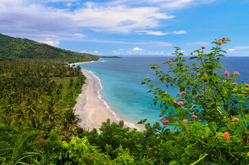 view of the sea from the mountain