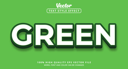 Poster - Editable text effect, Green text with modern style and layered style