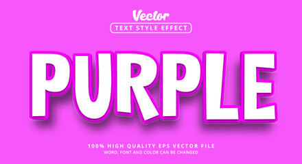 Poster - Purple text with glossy purple color style, editable text effect