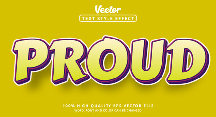 Poster - Editable text effect, Proud text with colorful style