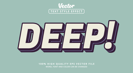 Poster - Editable text effect, Deep text with layered style and modern style